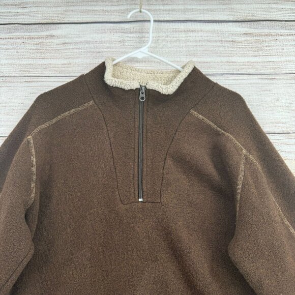 Kuhl 1/4 Zip Alfpaca Fleece Jacket Men's Medium Brown - Picture 3 of 15